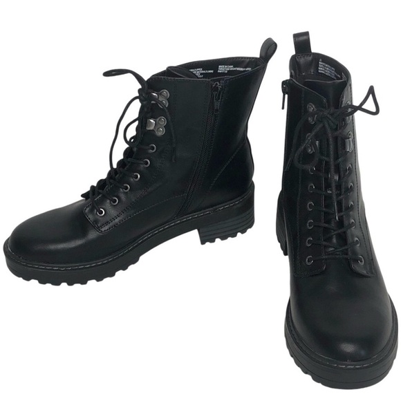 Universal Thread Shoes - UNIVERSAL THREADS LACE UP BLACK COMBAT BOOTS NWOT